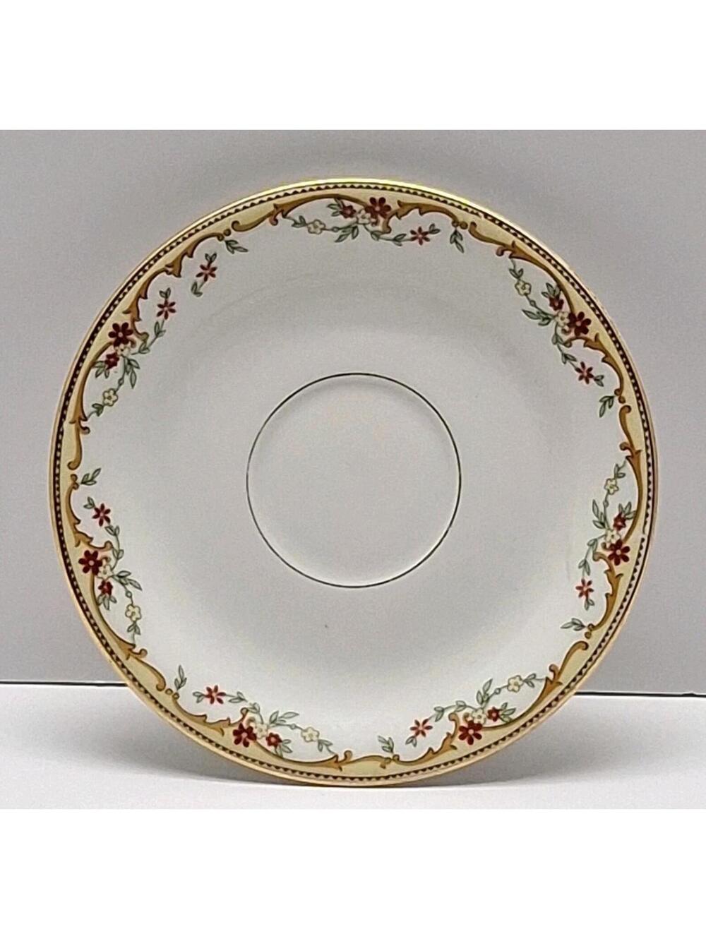 Vintage Limoges France VIGNAUD~The Meuse~4 5/8” Saucer! 2 Available!